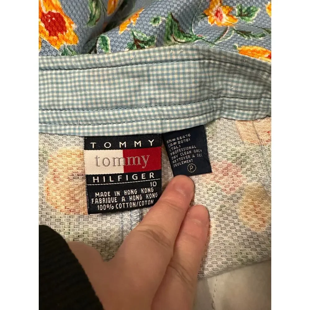 Tommy Hill Figure Floral Blue Skirt Size 10 P - Picture 3 of 3